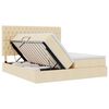 vidaXL Lit de Rangement Cr&egrave;me 200 x 200 cm Cuir synth&eacute;tique