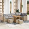 vidaXL Ensemble de canap&eacute; de jardin 11 pcs Beige et Gris clair