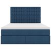 vidaXL Lit avec rangement et matelas Bleu 140 x 200 cm Polyester