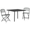 vidaXL Ensemble de meubles d'ext&eacute;rieur 3 pcs Anthracite Fer et Acier