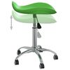 vidaXL Chaise pivotante de salle &agrave; manger Vert Similicuir