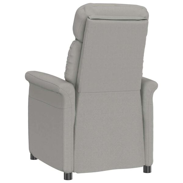 vidaXL Fauteuil Relax Light Grey Gris clair 70.5 x 96.5 x 95 cm tissu