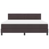 vidaXL Lit &agrave; ressorts avec matelas Marron fonc&eacute; 180 x 200 cm tissu