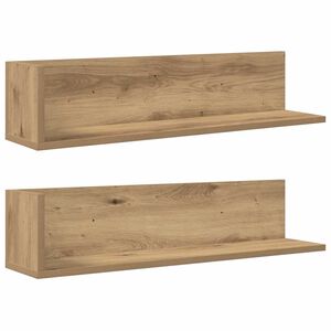 vidaXL &Eacute;tag&egrave;res murales 2 pcs ch&ecirc;ne artisanal 75x16,5x16,5 cm