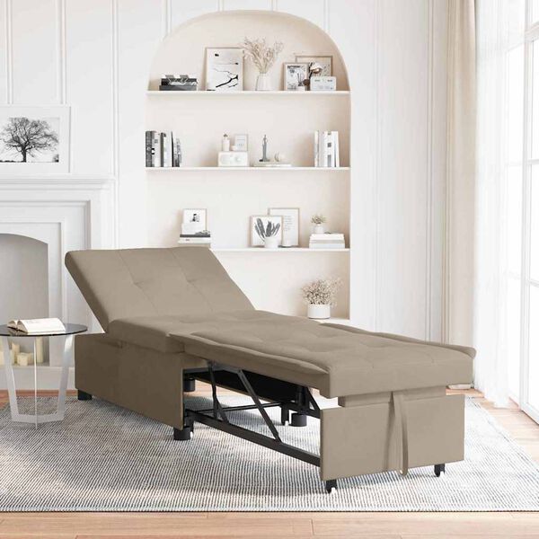 vidaXL Canap&eacute;-Lit Taupe 194 x 67 x 82 cm Microfibre