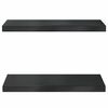 vidaXL &Eacute;tag&egrave;res murales 2 pcs 50x23,5 cm noir acier inoxydable