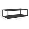 vidaXL Table basse Noir 120x60x35 cm Verre tremp&eacute;
