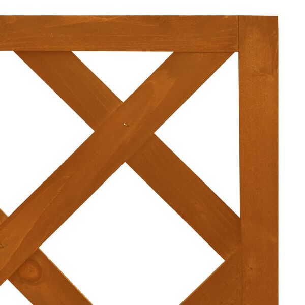 vidaXL Jardinière d'angle en treillis Orange 40x40x150cm Bois de sapin