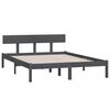 vidaXL Cadre de lit sans matelas gris bois de pin massif