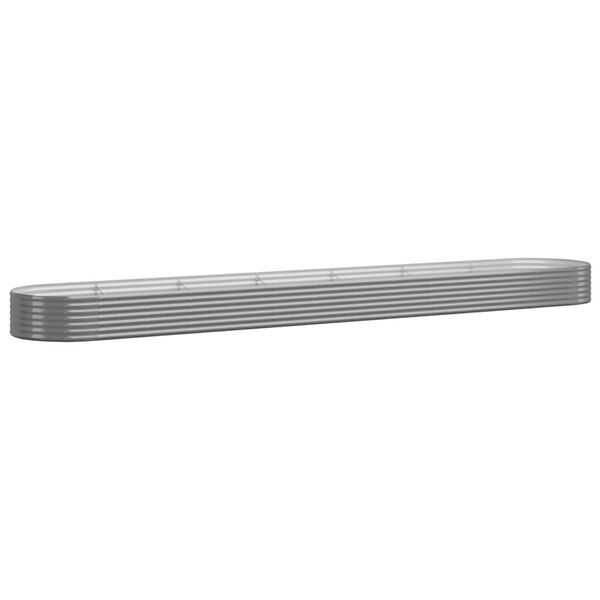 vidaXL Lit sur&eacute;lev&eacute; de jardin Acier galvanis&eacute; 544x100x36cm gris