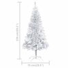 vidaXL Arbre de No&euml;l artificiel pr&eacute;-&eacute;clair&eacute;/boules argent&eacute; 150 cm PET