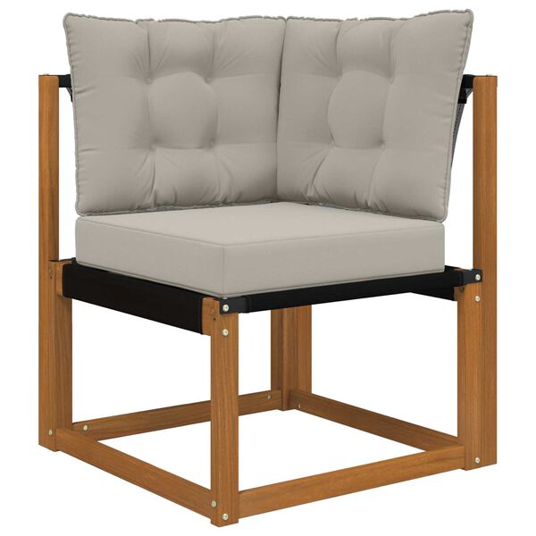 vidaXL Coussin de canap&eacute; d'ext&eacute;rieur 3 pcs Gris Polyester