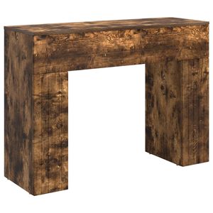 vidaXL Table basse Ch&ecirc;ne fum&eacute; 102 x 35 x 75 cm Bois d'ing&eacute;nierie