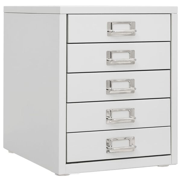 vidaXL Armoire de bureau Gris 28x35x35 cm M&eacute;tal
