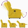 vidaXL Fauteuil de massage inclinable Jaune Velours