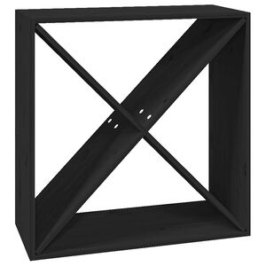 vidaXL Armoire &agrave; vin Noir 62x25x62 cm Bois de pin massif