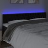 vidaXL T&ecirc;te de lit &agrave; LED Noir 180x7x78/88 cm Velours