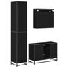 vidaXL Ensemble de mobilier de salle de bain 3 pcs Ch&ecirc;ne noir