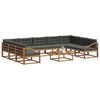 vidaXL Ensemble de canap&eacute;s d'ext&eacute;rieur 10 pcs Naturel et Anthracite
