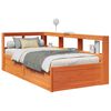 vidaXL Lit biblioth&egrave;que sans matelas cire marron 75x190 cm pin massif