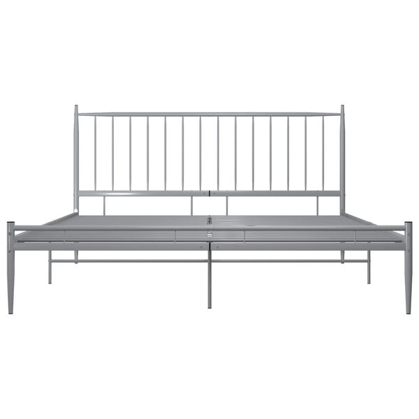 vidaXL Cadre de lit sans matelas gris m&eacute;tal 180x200 cm
