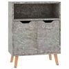 vidaXL Buffet gris b&eacute;ton 60x30x72 cm bois d'ing&eacute;nierie