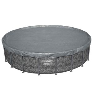 Bestway Couverture de piscine &Oslash;4,27 m Rond Polyester Gris