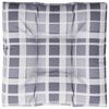 vidaXL Coussin de palette motif &agrave; carreaux gris 80x80x12 cm tissu