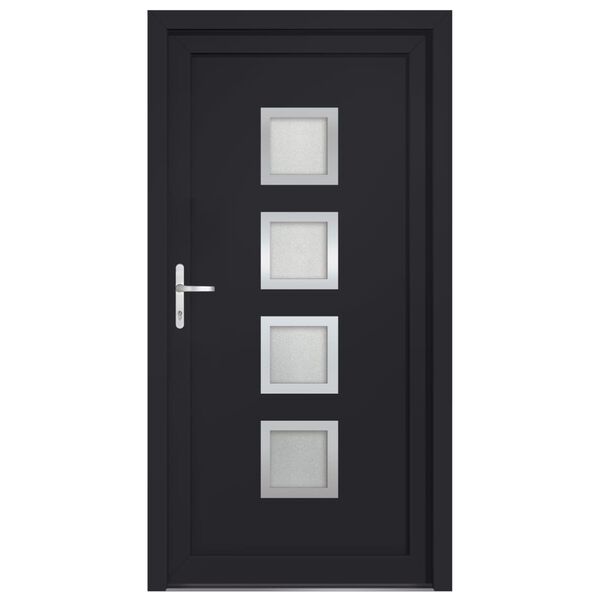 vidaXL Porte d'entr&eacute;e anthracite 108x200 cm PVC