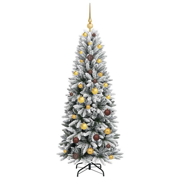 vidaXL Sapin de No&euml;l artificiel avec 150 LED avec support Blanc 150 cm