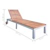 vidaXL Chaise longue Bois d'acacia solide