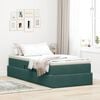 vidaXL Lit avec rangement et matelas Vert fonc&eacute; 90 x 200 cm Velours
