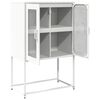 vidaXL Buffet haut blanc 68x39x107 cm acier