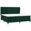 vidaXL Sommier &agrave; lattes de lit et matelas Vert fonc&eacute; 200x200cm Velours