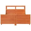 vidaXL Cadre de lit sans matelas cire marron 135x190cm bois pin massif