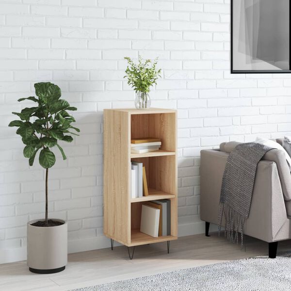 vidaXL Buffet chêne sonoma 34,5x32,5x90 cm bois d'ingénierie
