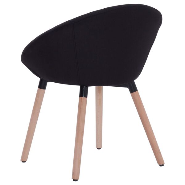 vidaXL Chaise de salle &agrave; manger Noir Tissu