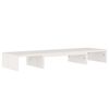 vidaXL Support de moniteur Blanc 80x24x10,5 cm Bois de pin solide