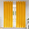 vidaXL Rideaux occultants 2 pcs Jaune moutarde 140 x 260 cm Velours