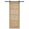 vidaXL Porte coulissante ORKDAL Marron 83 x 211 cm Bois de pin massif