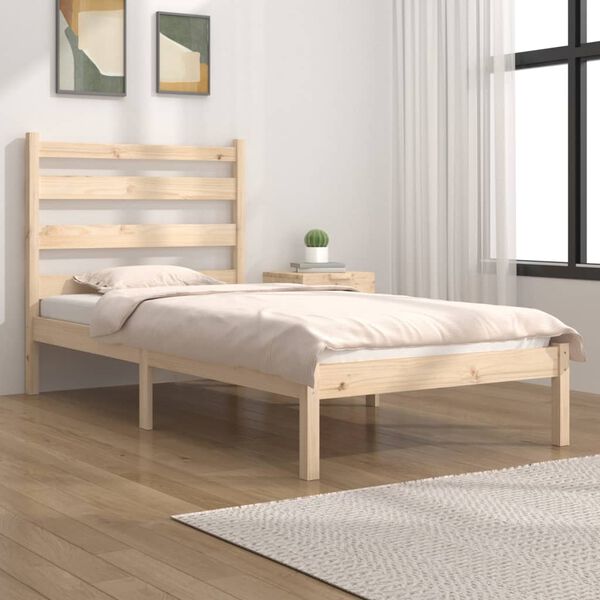 vidaXL Cadre de lit sans matelas bois massif 100x200 cm