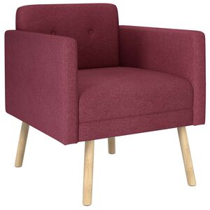 vidaXL Fauteuil d'appoint Bordeaux Tissu