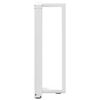 vidaXL Pieds de table console en T, 2 pi&egrave;ces, blanc, 25 x 28 x (72-73) cm, acier