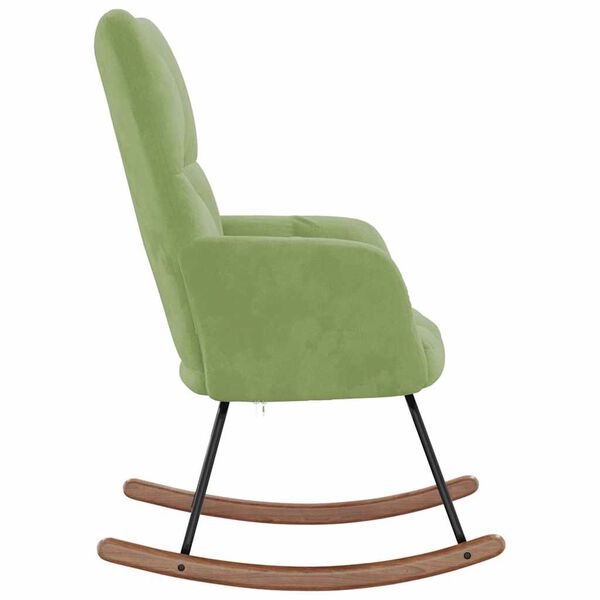 vidaXL Chaise à bascule Vert clair Velours