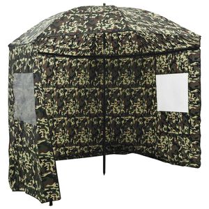 vidaXL Umbrella de p&ecirc;che Camouflage 240 x 210 cm Polyester Oxford