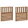 vidaXL Accoudoirs 2 pcs Marron 60 x 6 x 61 cm Bois d'ing&eacute;nierie