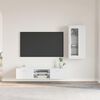 vidaXL Ensemble meuble TV FLORIN Blanc brillant Bois d'ing&eacute;nierie