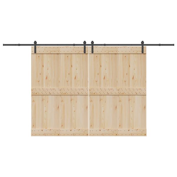 vidaXL Kit de quincaillerie de porte coulissante 400 cm acier noir