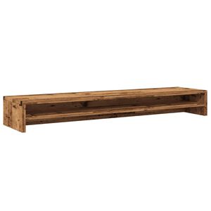 vidaXL Support de moniteur vieux bois 100x24x13 cm bois d'ing&eacute;nierie