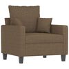 vidaXL Fauteuil avec repose-pied Marron 60 cm Tissu